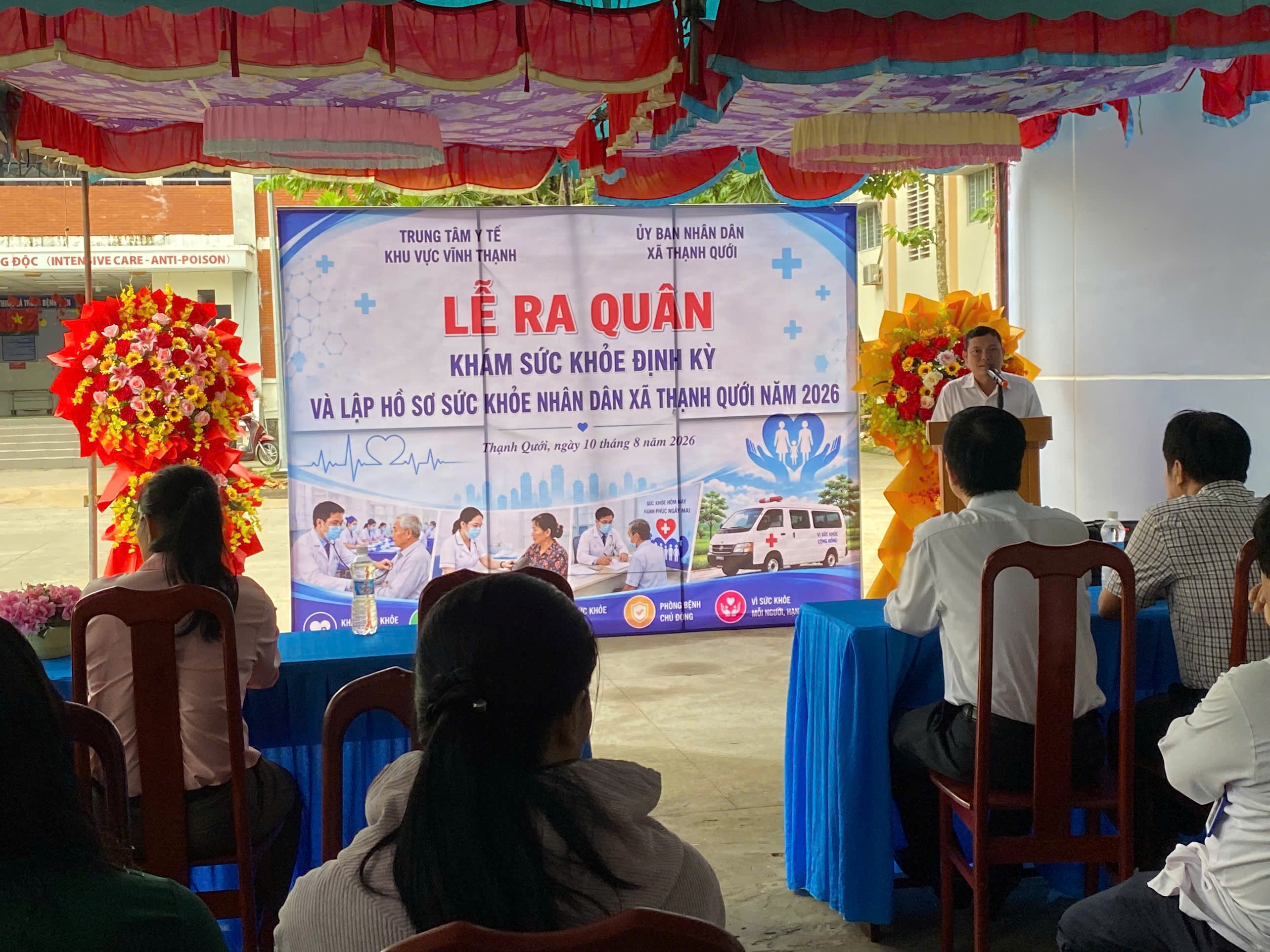 Trung tâm Y tế khu vực Vĩnh Thạnh: Lễ ra quân khám sức khỏe định kỳ và lập hồ sơ sức khỏe toàn dân