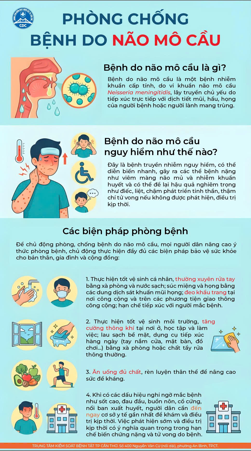 Phòng, chống bệnh do Não mô cầu