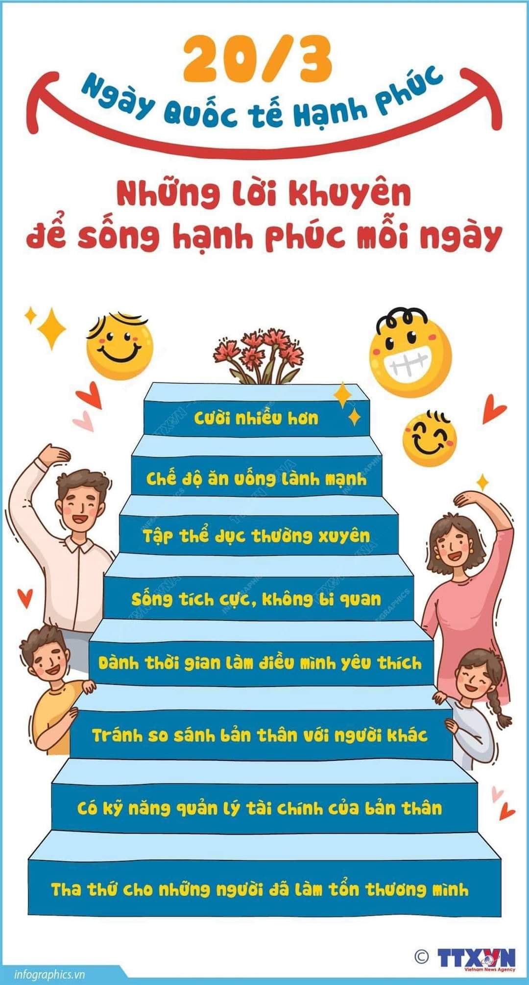 Những lời khuyên để sống hạnh phúc mỗi ngày