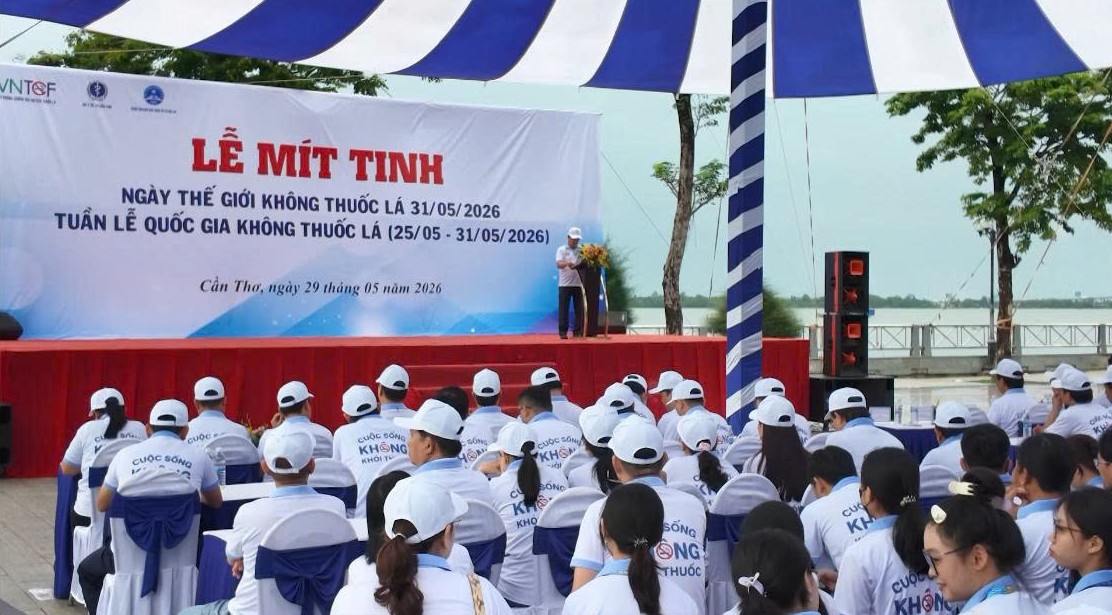 Cần Thơ tổ chức Lễ mít tinh hưởng ứng Ngày Thế giới Không thuốc lá năm 2026