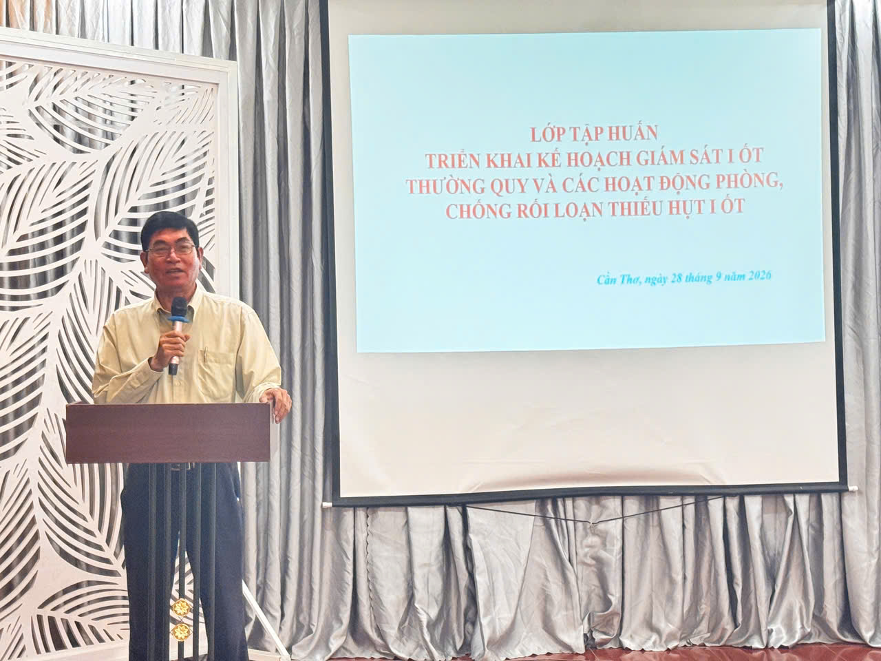 CDC Cần Thơ tập huấn triển khai kế hoạch giám sát I-ốt thường quy và các hoạt động phòng, chống rối loạn do thiếu I-ốt