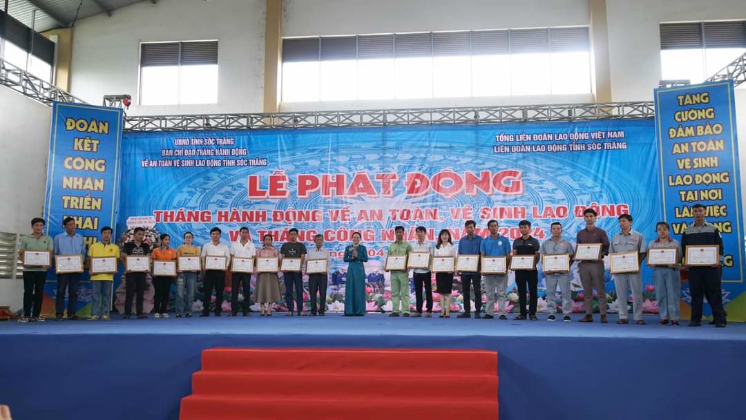 Hưởng ứng tháng hành động về an toàn, vệ sinh lao động và tháng công nhân năm 2024